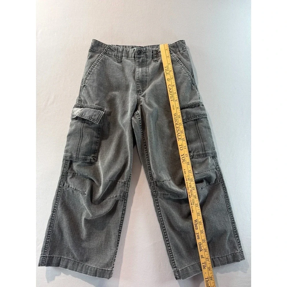Y2K Polo Jeans Co Ralph Lauren Gray Cargo Baggy Pants Kids‎ Size 8